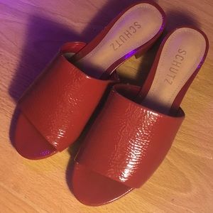 SHUTZ SHOES - Perfect Red Slide NEVER WORN SIZE 5